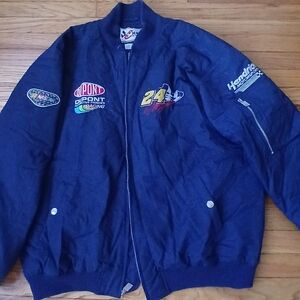 Chase Authentics Men's Navy Racing Bomber Jacket